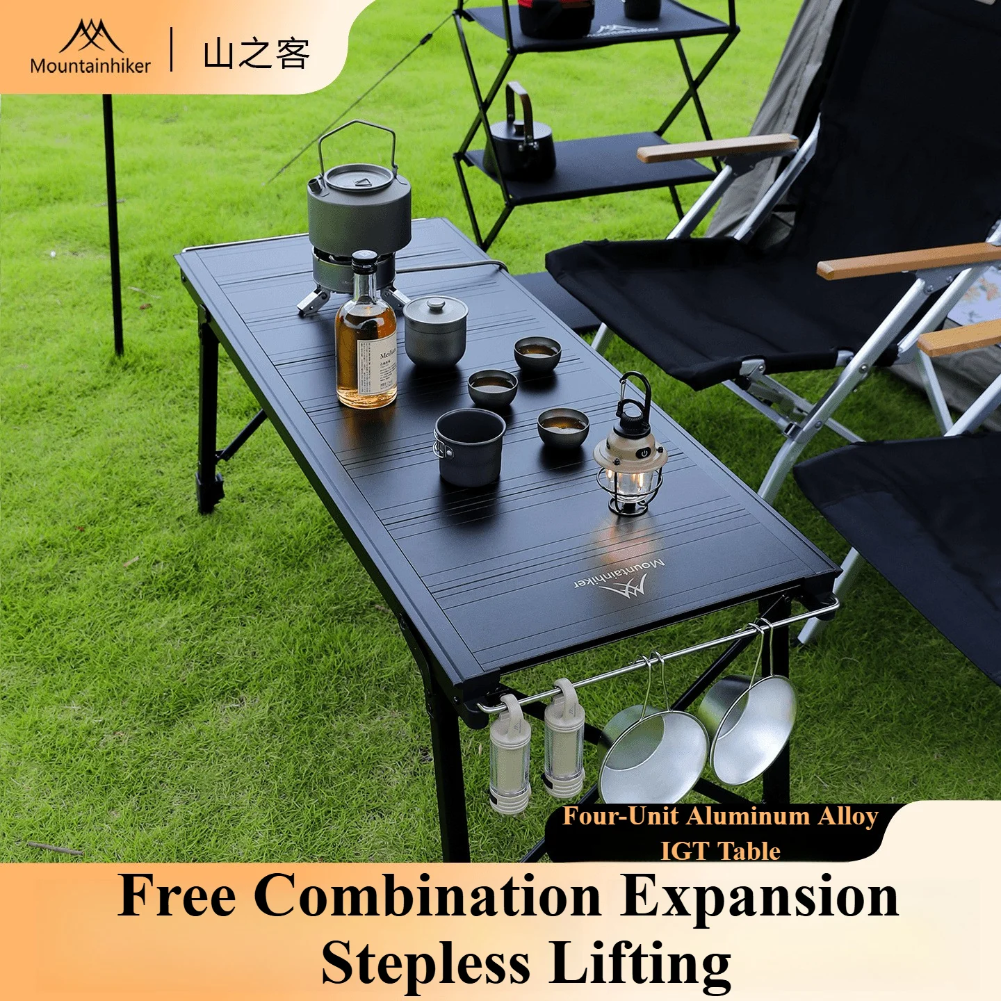 Camping Cooking Table Foldable - Mountainhiker Camping Folding Lift Removable Multi