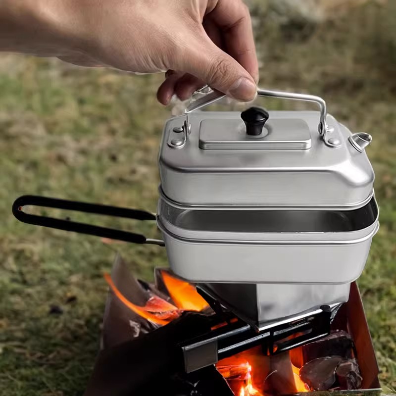 Camping Cooking Kitchen Set - Ultralight Portable Picnic Camping Tourist Kettle