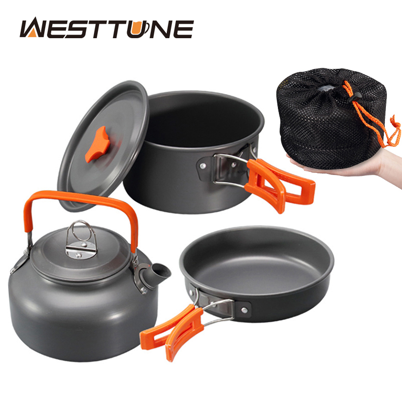 Camping Cooking Kitchen Set - WESTTUNE Camping Cookware Kit Aluminum Outdoor