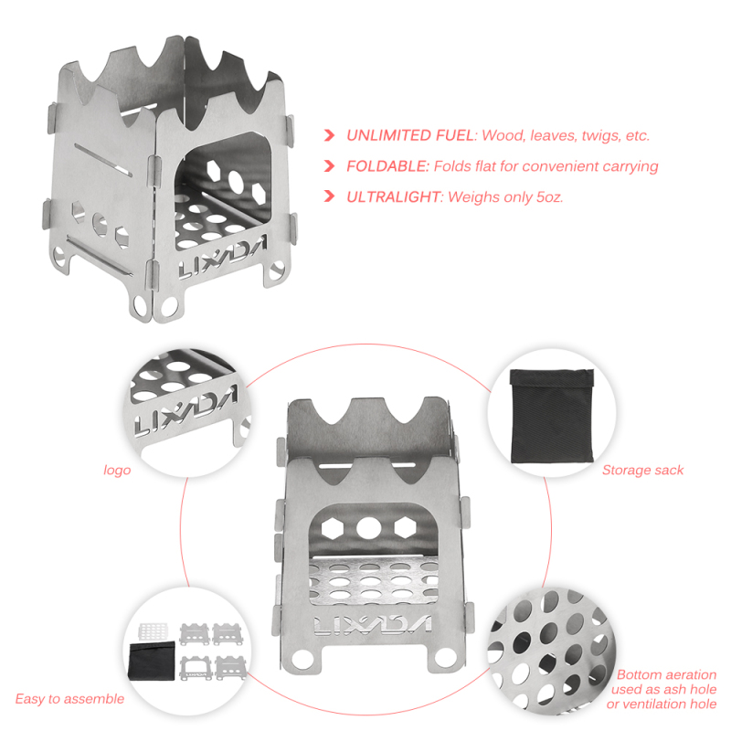 Lixada Titanium/Stainless stee - Camping Cooking Grate ulasan dan harga