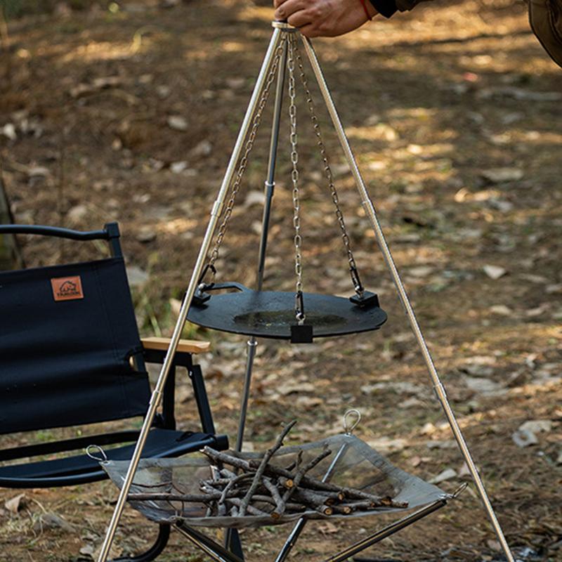 Outdoor Campfire Tripod Portab - Camping Cooking One Pot ulasan dan harga