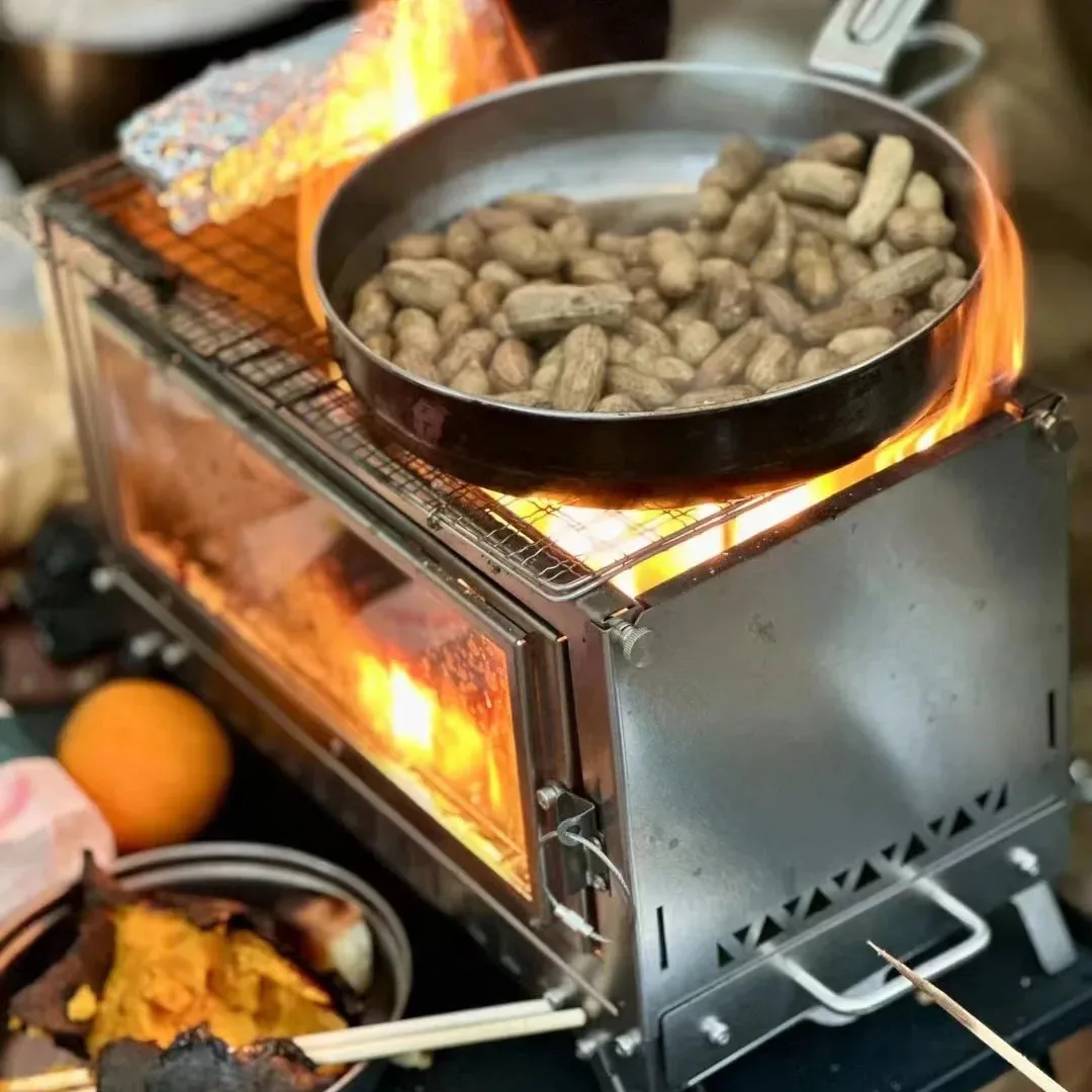 Firewood Stove Tent Stove Fold - Camping Cooking Grate ulasan dan harga