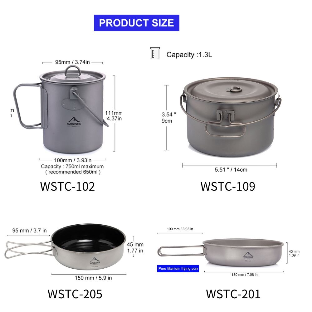 Widesea Camping Tableware Tita - Camping Cooking Kitchen Set ulasan dan harga