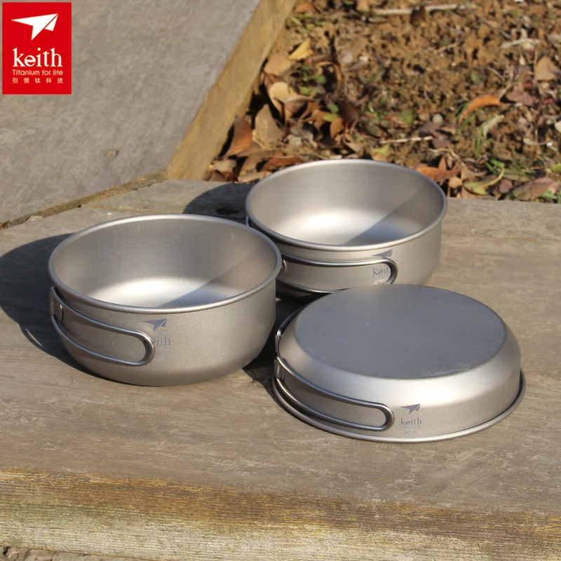 Keith 3PCS Titanium Cookware P - Camping Outdoor Cooking Set ulasan dan harga