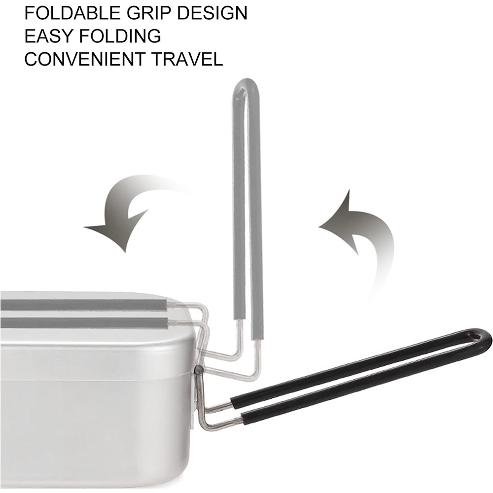 800ML Aluminum Lunch Boxes Out - Camping Outdoor Cooking Set ulasan dan harga