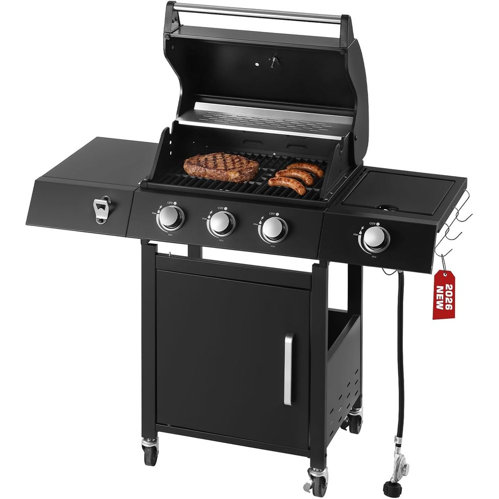 3-Burner Propane Gas Grill wit - Camping Cooking Top ulasan dan harga