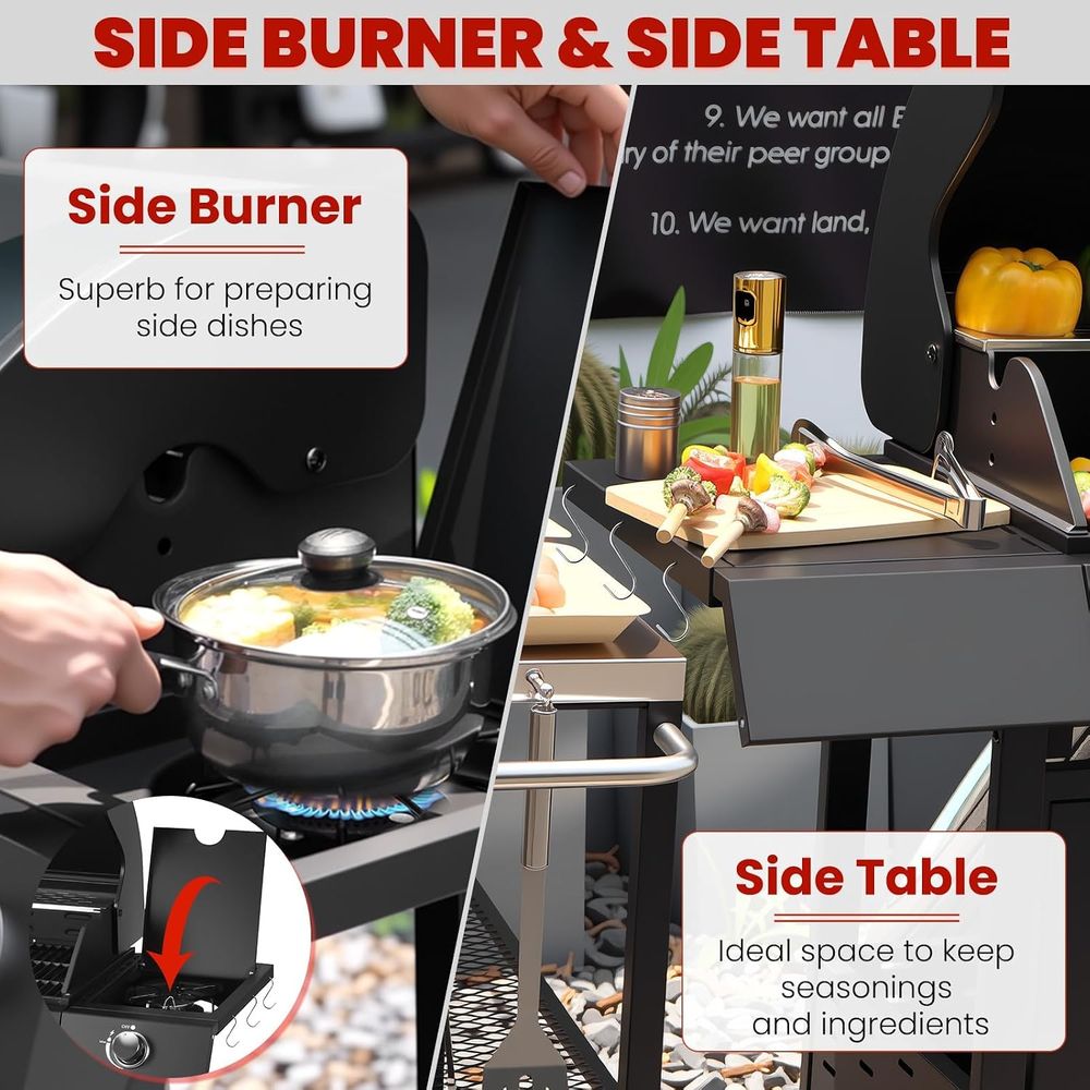 3-Burner Propane Gas Grill wit - Camping Cooking Top ulasan dan harga