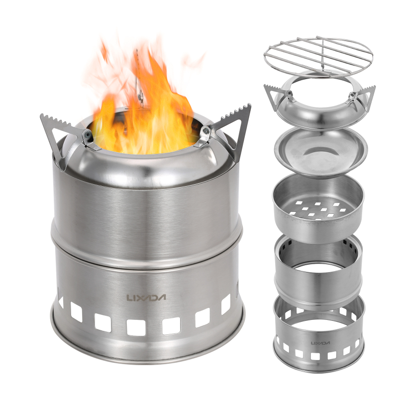 Lixada Stainless Steel Wood St - Camping Cooking Grate ulasan dan harga
