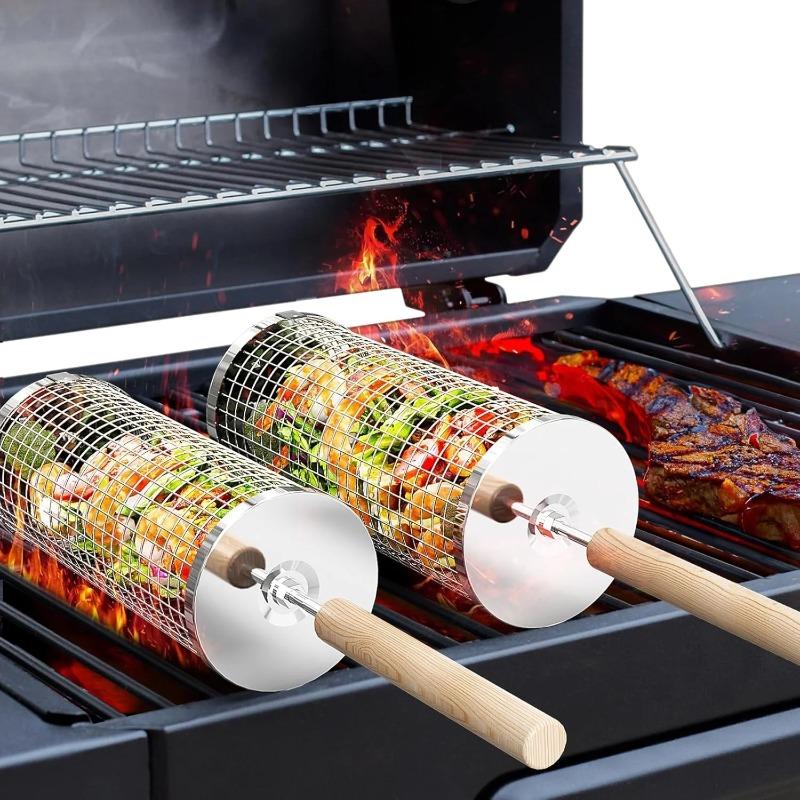 Stainless Steel BBQ Grill Bask - Camping Cooking Basket ulasan dan harga