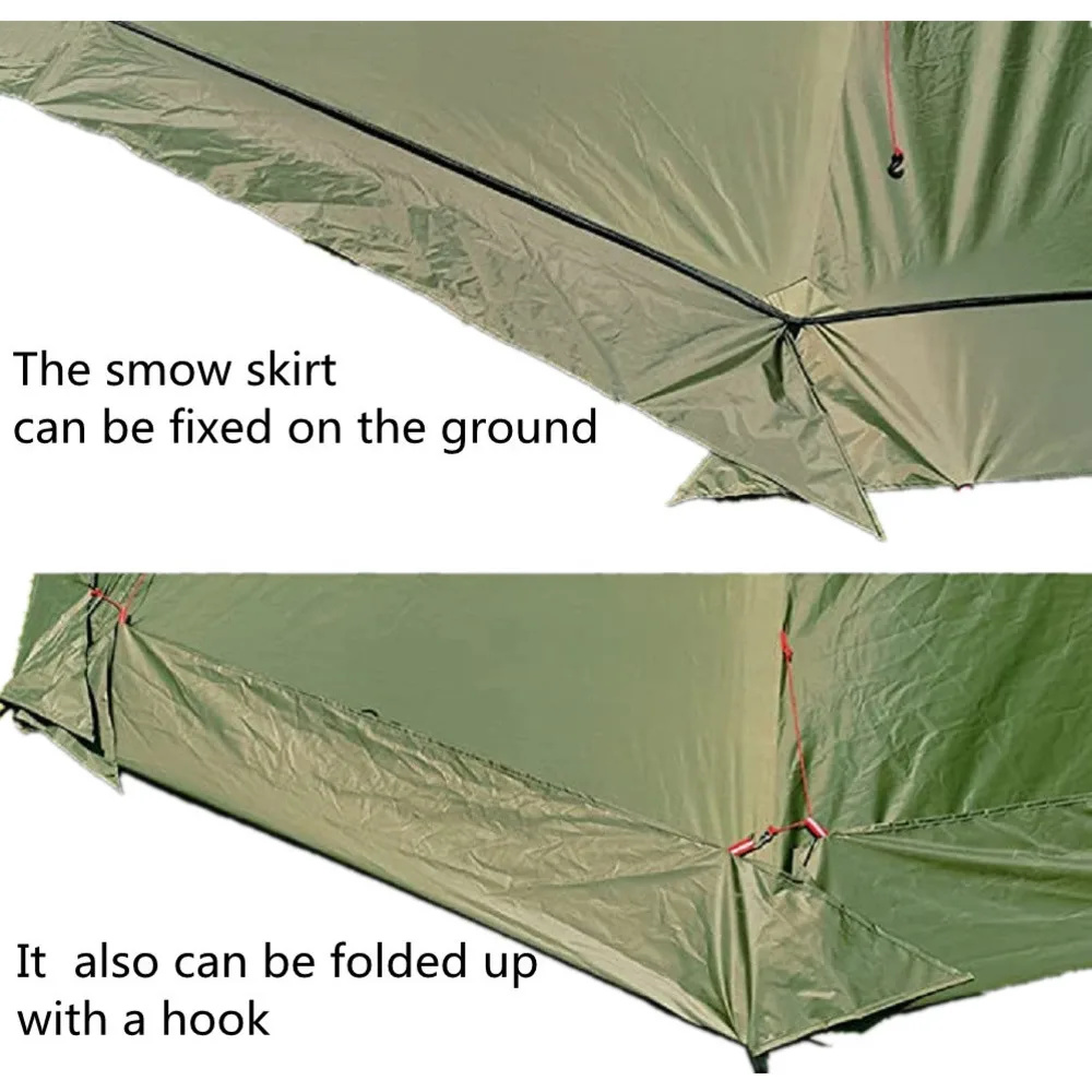 New Pyramid Tent With Snow Ski - Camping Cooking Snow ulasan dan harga