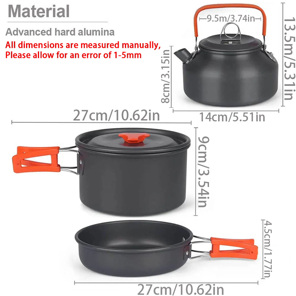 1pcs/1set Camping Cookware Kit - Camping Cooking Kitchen Set ulasan dan harga
