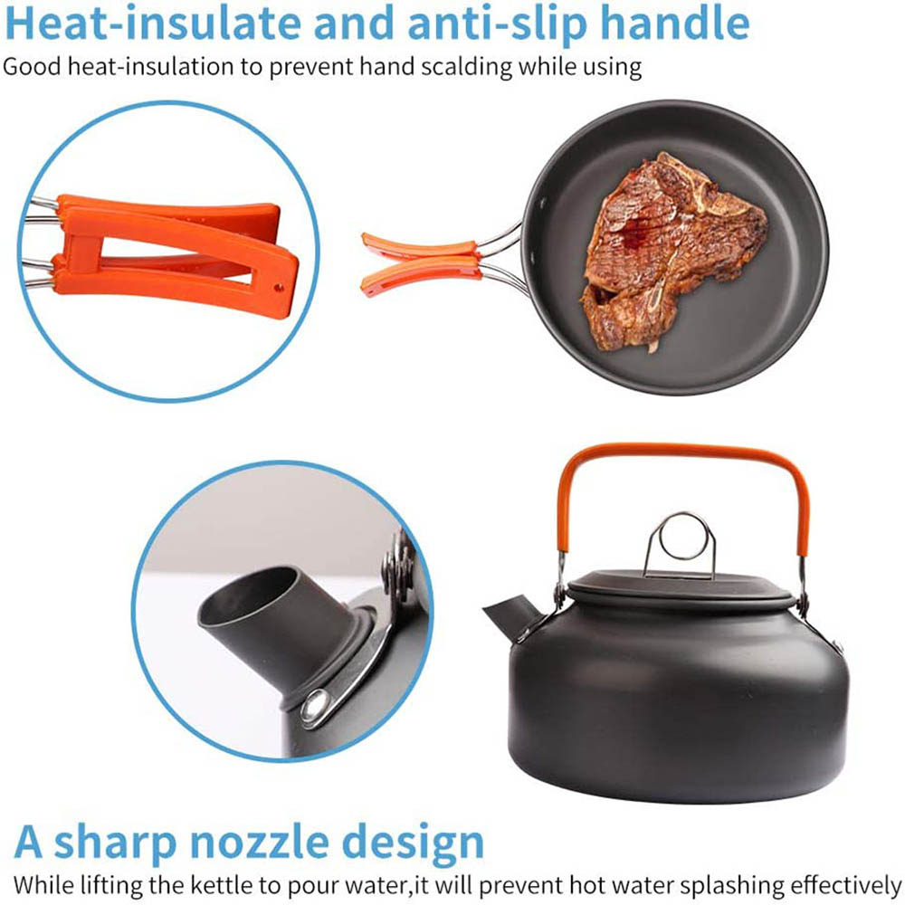 1pcs/1set Camping Cookware Kit - Camping Cooking Kitchen Set ulasan dan harga