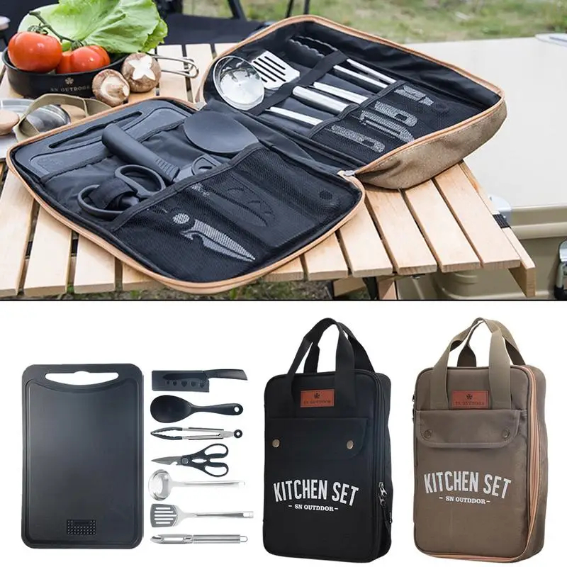 8pcs Camping Kitchen Cookware  - Camping Cooking Kitchen Set ulasan dan harga