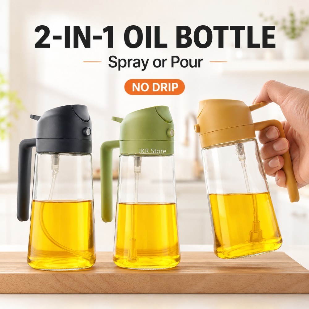 2 in 1 Olive Oil Sprayer Dispe - Camping Cooking Oil Bottle ulasan dan harga