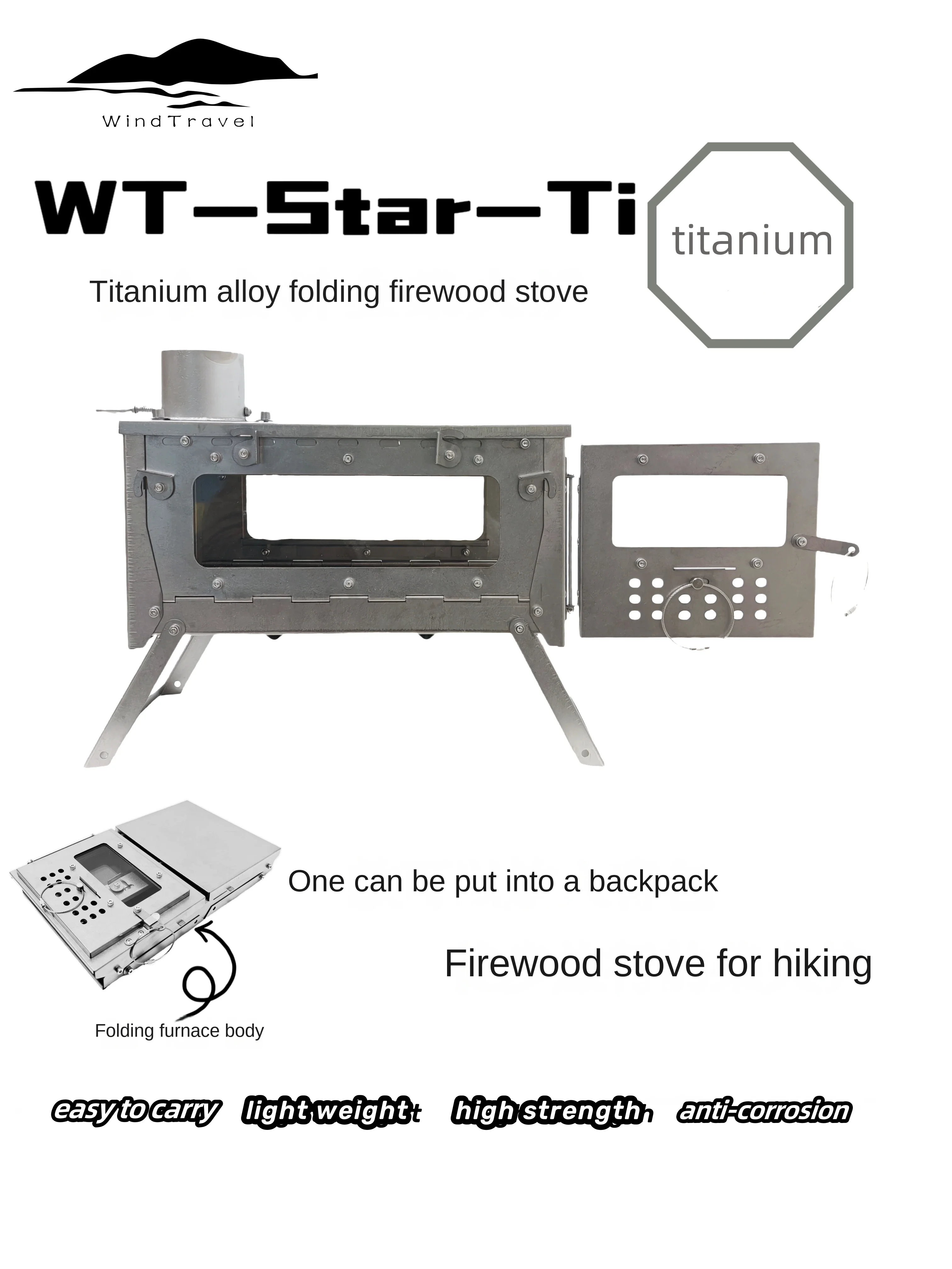 WT Star Ti Titanium Alloy Fold - Camping Cooking Grate ulasan dan harga