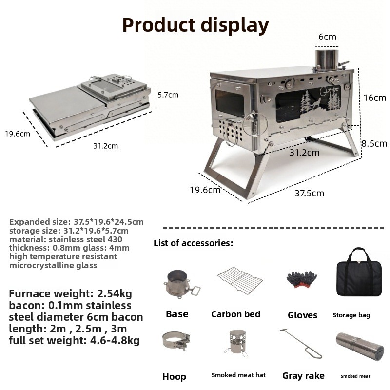 Stainless Steel Foldable Porta - Camping Cooking Grate ulasan dan harga