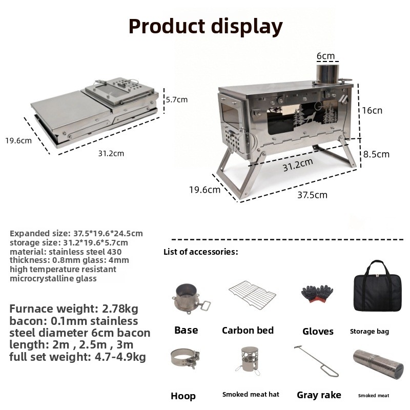 Stainless Steel Foldable Porta - Camping Cooking Grate ulasan dan harga