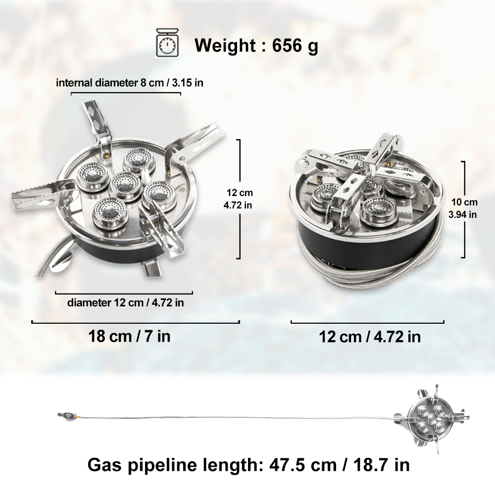 Widesea Camping 5in1 Gas Stove - Camping Cooking Grate ulasan dan harga