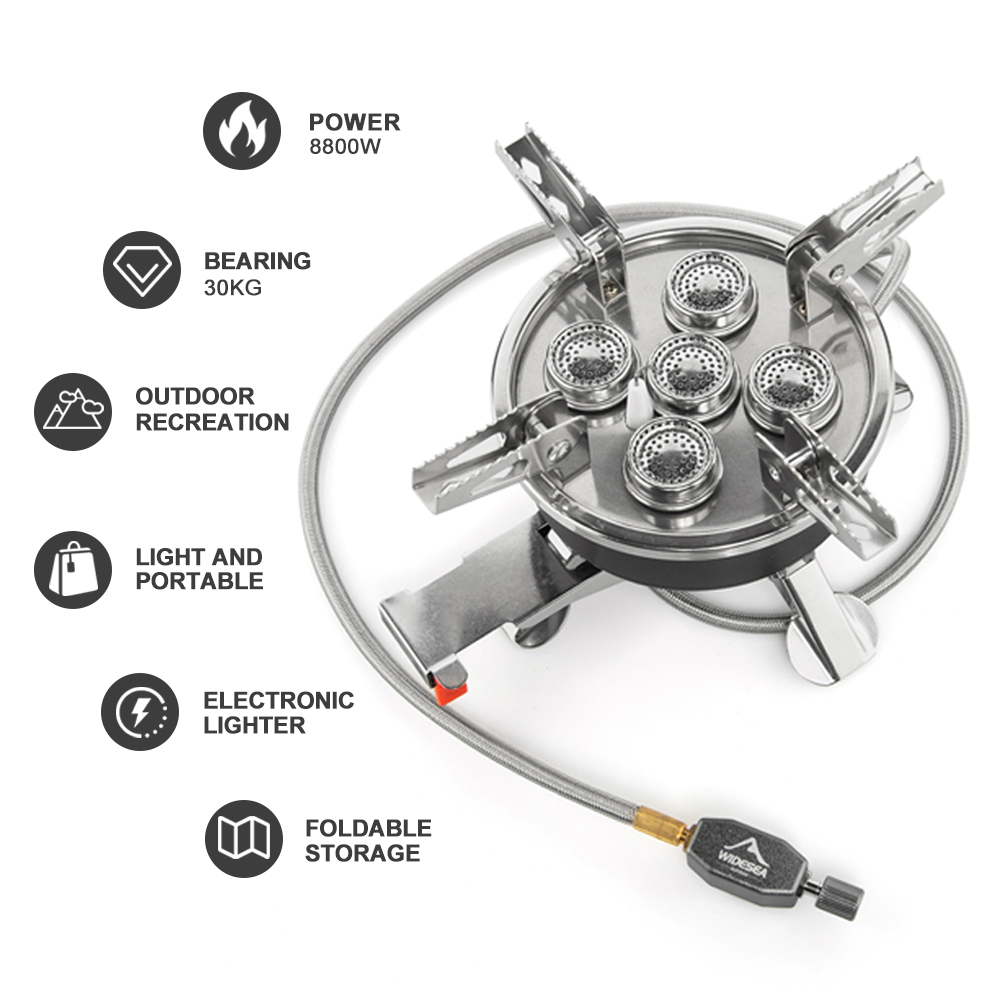 Widesea Camping 5in1 Gas Stove - Camping Cooking Grate ulasan dan harga