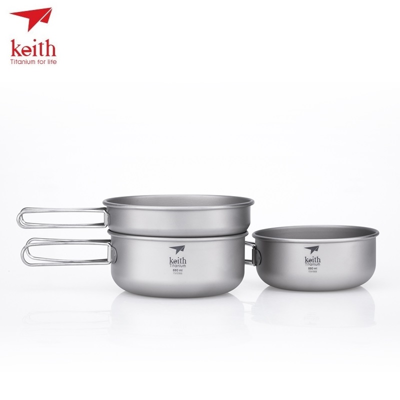 KEITH Titanium Ti6053 3-Piece  - Camping Cooking Hot Plate ulasan dan harga
