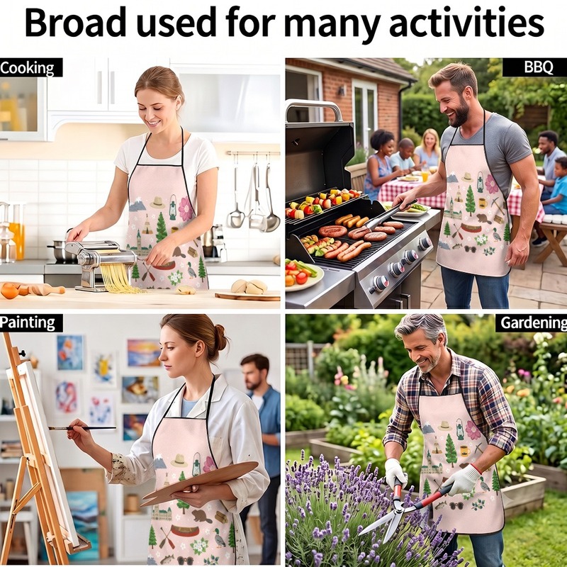 1PC【Apron】2DFlat effect，Printe - Japan Camping Cooking ulasan dan harga