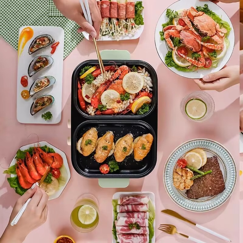 Non-stick barbecue hot pot mul - Camping Cooking One Pot ulasan dan harga