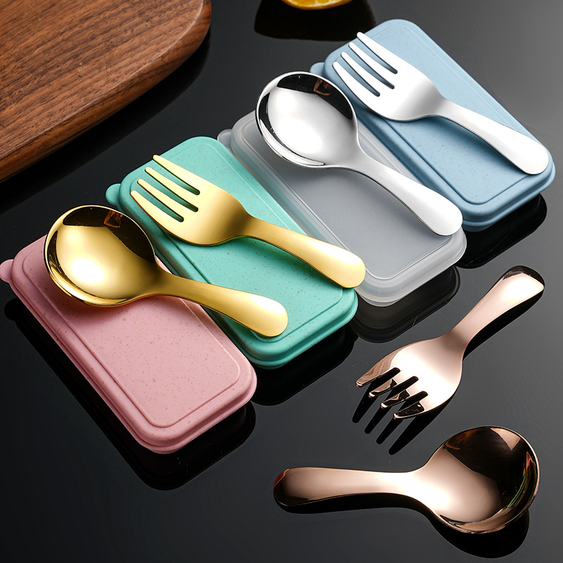 2Pcs Portable Spoon Fork Cutle - Japan Camping Cooking ulasan dan harga