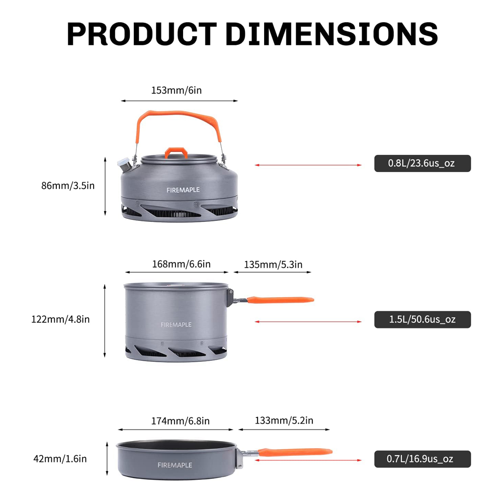 Fire Maple Camping Cookware Ut - Camping Cooking Kitchen Set ulasan dan harga