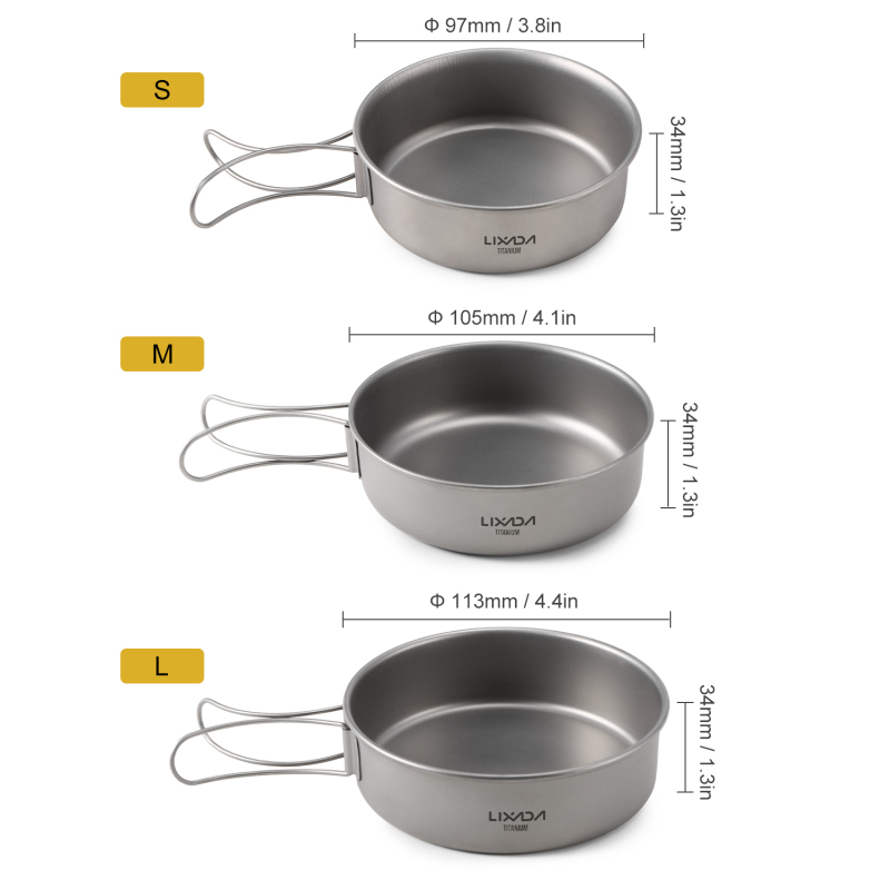 Lixada Titanium Bowls Ultralig - Camping Cooking Tray ulasan dan harga