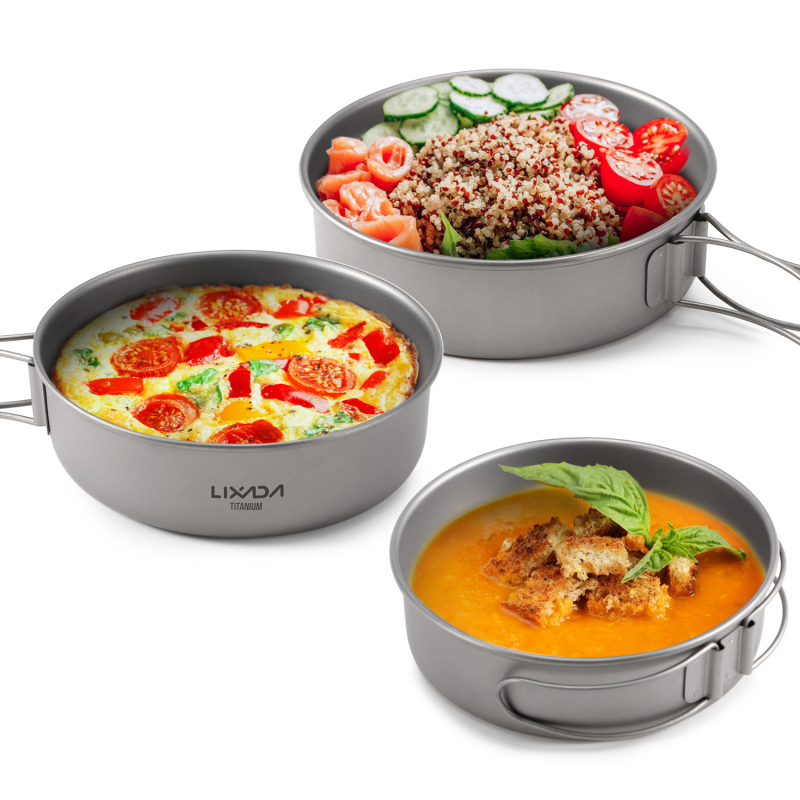Lixada Titanium Bowls Ultralig - Camping Cooking Tray ulasan dan harga
