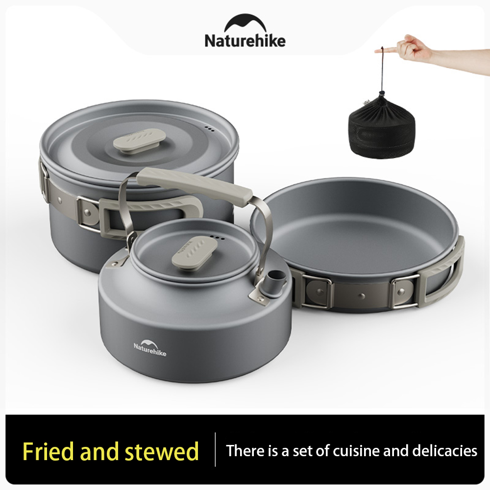 Naturehike Outdoor Pot Set,Cam - Camping Outdoor Cooking Set ulasan dan harga
