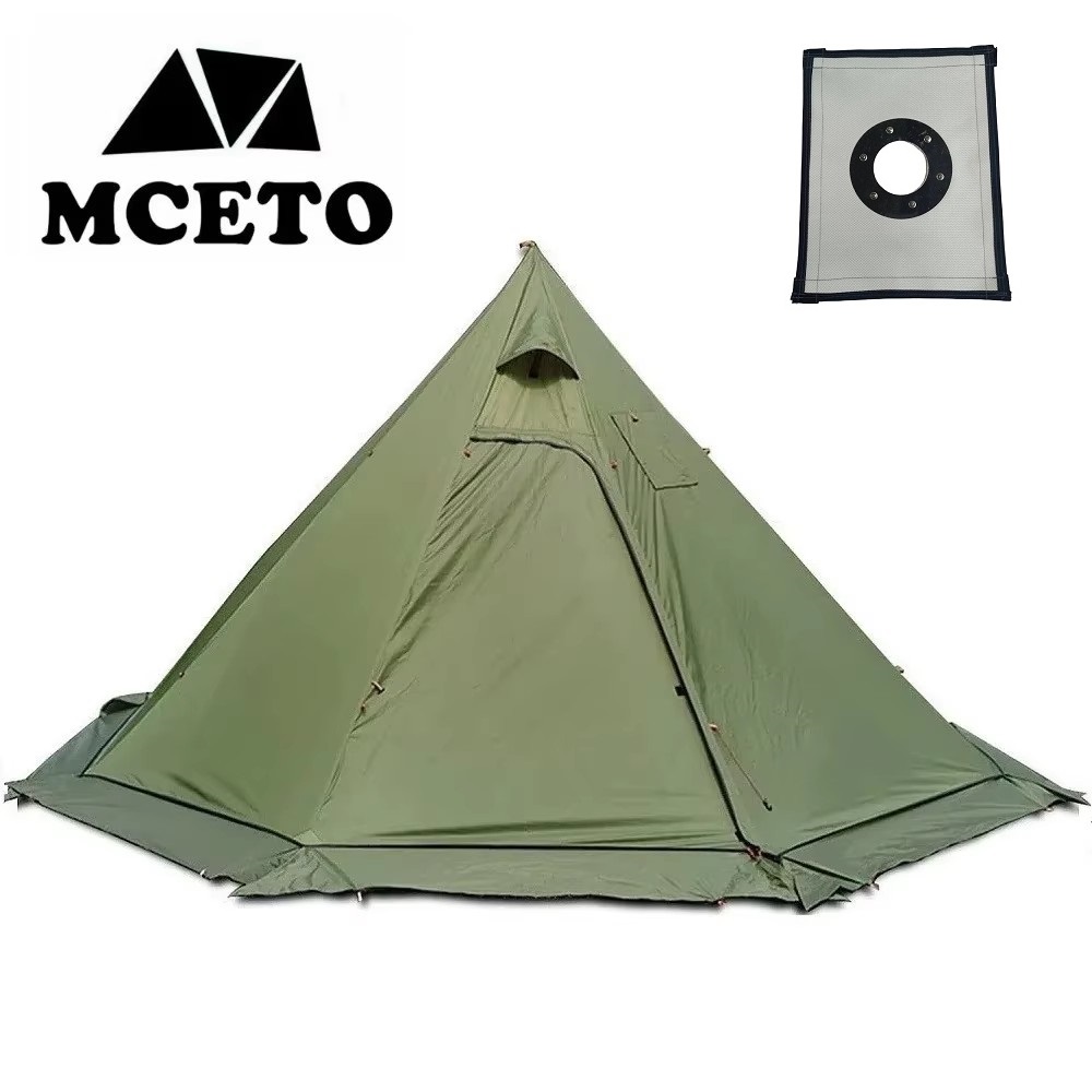 New Pyramid Tent With Snow Ski - Camping Cooking Snow ulasan dan harga