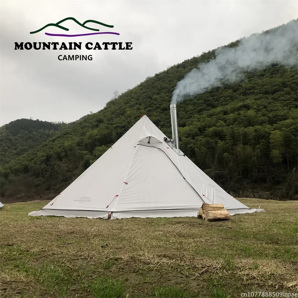 hot Pyramid Tent With Snow Ski - Camping Cooking Snow ulasan dan harga